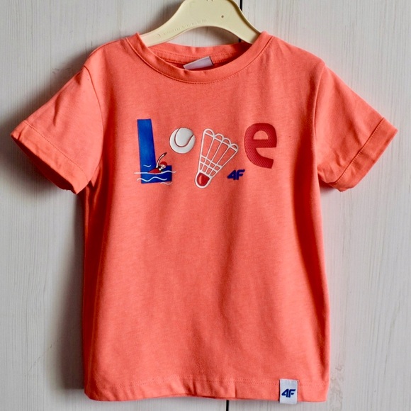 4F Other - NWOT 4F Coral Love Racket Sports Tee